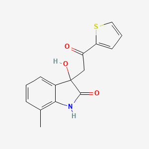 3-hydroxy-7-methyl-3-[2-oxo-2-(thiophen-2-yl)ethyl]-1,3-dihydro-2H-indol-2-one