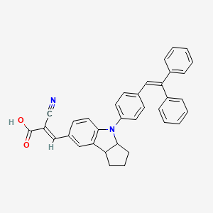molecular formula C35H28N2O2 B2744268 2-Cyano-3-(4-(4-(2,2-diphenylvinyl)phenyl)-1,2,3,3a,4,8b-hexahydrocyclopenta[b]indol-7-yl)acrylic acid CAS No. 652145-29-4