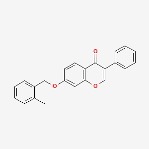 molecular formula C23H18O3 B2744273 7-[(2-甲基苯基)甲氧基]-3-苯基香豆素-4-酮 CAS No. 773150-67-7