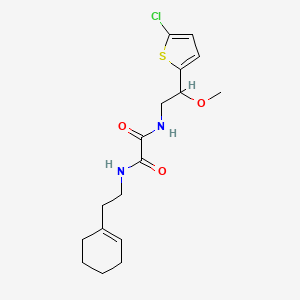 molecular formula C17H23ClN2O3S B2744276 N1-(2-(5-chlorothiophen-2-yl)-2-methoxyethyl)-N2-(2-(cyclohex-1-en-1-yl)ethyl)oxalamide CAS No. 2034410-15-4