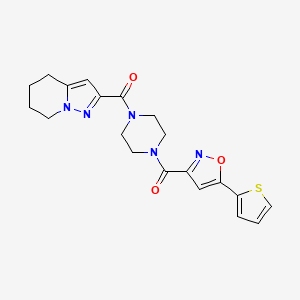 (4,5,6,7-Tetrahydropyrazolo[1,5-a]pyridin-2-yl)(4-(5-(thiophen-2-yl)isoxazole-3-carbonyl)piperazin-1-yl)methanone