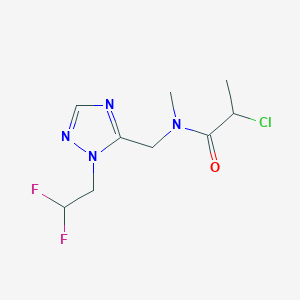 2-Chloro-N-[[2-(2,2-difluoroethyl)-1,2,4-triazol-3-yl]methyl]-N-methylpropanamide