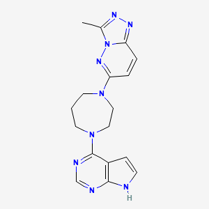3-Methyl-6-[4-(7H-pyrrolo[2,3-d]pyrimidin-4-yl)-1,4-diazepan-1-yl]-[1,2,4]triazolo[4,3-b]pyridazine