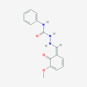 molecular formula C15H15N3O3 B274429 1-[[(Z)-(5-methoxy-6-oxocyclohexa-2,4-dien-1-ylidene)methyl]amino]-3-phenylurea 