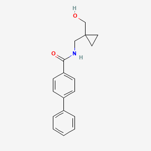 molecular formula C18H19NO2 B2744319 N-((1-(羟甲基)环丙基)甲基)-[1,1'-联苯]-4-羧酰胺 CAS No. 1251547-40-6