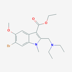 molecular formula C18H25BrN2O3 B274432 ethyl 6-bromo-2-[(diethylamino)methyl]-5-methoxy-1-methyl-1H-indole-3-carboxylate 