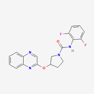 molecular formula C19H16F2N4O2 B2744320 N-(2,6-difluorophenyl)-3-(quinoxalin-2-yloxy)pyrrolidine-1-carboxamide CAS No. 2097916-76-0