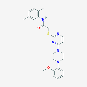 N-(2,5-dimethylphenyl)-2-((4-(4-(2-methoxyphenyl)piperazin-1-yl)pyrimidin-2-yl)thio)acetamide