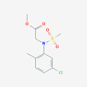 molecular formula C11H14ClNO4S B2744327 (E)-N-{[4-(4-氯苯氧基)-3-硝基苯基]甲基亚}羟胺 CAS No. 333321-67-8