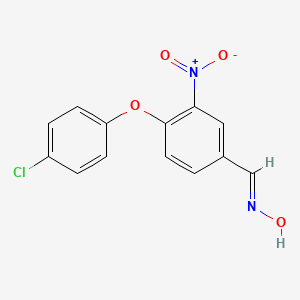 (E)-N-{[4-(4-chlorophenoxy)-3-nitrophenyl]methylidene}hydroxylamine