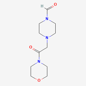 molecular formula C11H19N3O3 B2744330 4-(2-吗啉基-2-氧代乙基)哌嗪-1-甲醛 CAS No. 294848-57-0