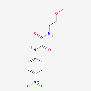 molecular formula C11H13N3O5 B2744334 N-(2-甲氧基乙基)-N'-(4-硝基苯基)甲酰胺 CAS No. 941894-41-3