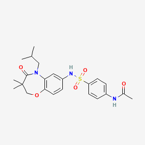 N-(4-(N-(5-isobutyl-3,3-dimethyl-4-oxo-2,3,4,5-tetrahydrobenzo[b][1,4]oxazepin-7-yl)sulfamoyl)phenyl)acetamide