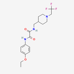 molecular formula C18H24F3N3O3 B2744341 N'-(4-Ethoxyphenyl)-N-[[1-(2,2,2-trifluoroethyl)piperidin-4-yl]methyl]oxamide CAS No. 2309588-09-6