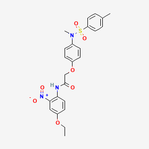 molecular formula C24H25N3O7S B2744342 N-(4-乙氧-2-硝基苯基)-2-[4-(甲基-(4-甲基苯基)磺酰氨基)苯氧基]乙酰胺 CAS No. 398998-61-3