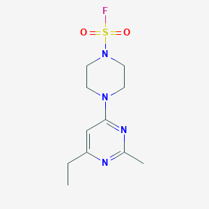 molecular formula C11H17FN4O2S B2744351 4-(6-Ethyl-2-methylpyrimidin-4-yl)piperazine-1-sulfonyl fluoride CAS No. 2361747-49-9