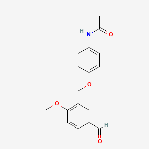 N-{4-[(5-formyl-2-methoxybenzyl)oxy]phenyl}acetamide