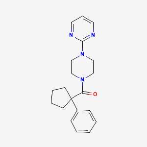 molecular formula C20H24N4O B2744356 Phenylcyclopentyl 4-pyrimidin-2-ylpiperazinyl ketone CAS No. 923852-45-3