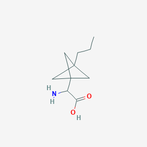 molecular formula C10H17NO2 B2744363 2-Amino-2-(3-propyl-1-bicyclo[1.1.1]pentanyl)acetic acid CAS No. 2287262-11-5
