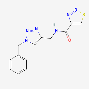 N-[(1-Benzyltriazol-4-yl)methyl]thiadiazole-4-carboxamide