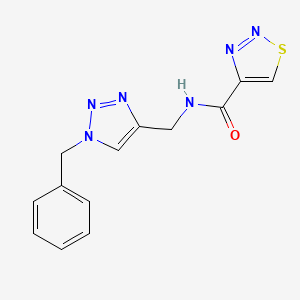 molecular formula C13H12N6OS B2744364 N-[(1-Benzyltriazol-4-yl)methyl]thiadiazole-4-carboxamide CAS No. 2310127-64-9