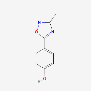 molecular formula C9H8N2O2 B2744370 4-(3-Methyl-1,2,4-oxadiazol-5-yl)phenol CAS No. 438539-27-6