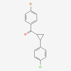 molecular formula C16H12BrClO B2744372 (4-溴苯基)[2-(4-氯苯基)环丙基]甲酮 CAS No. 338401-41-5