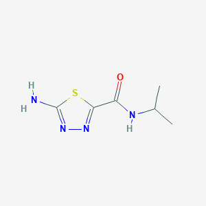 molecular formula C6H10N4OS B2744373 5-amino-N-propan-2-yl-1,3,4-thiadiazole-2-carboxamide CAS No. 1177423-96-9