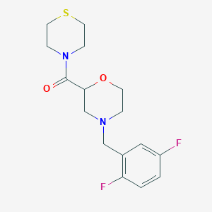 molecular formula C16H20F2N2O2S B2744377 [4-[(2,5-Difluorophenyl)methyl]morpholin-2-yl]-thiomorpholin-4-ylmethanone CAS No. 2415456-93-6