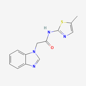 molecular formula C13H12N4OS B2744392 2-(1H-benzo[d]imidazol-1-yl)-N-(5-methylthiazol-2-yl)acetamide CAS No. 1235107-61-5