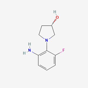 molecular formula C10H13FN2O B2744394 (S)-1-(2-氨基-6-氟苯基)吡咯啉-3-醇 CAS No. 1233860-37-1