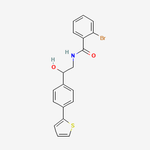 molecular formula C19H16BrNO2S B2744405 2-Bromo-N-[2-hydroxy-2-(4-thiophen-2-ylphenyl)ethyl]benzamide CAS No. 2380185-12-4