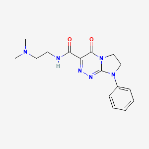 molecular formula C16H20N6O2 B2744411 N-(2-(dimethylamino)ethyl)-4-oxo-8-phenyl-4,6,7,8-tetrahydroimidazo[2,1-c][1,2,4]triazine-3-carboxamide CAS No. 941935-19-9