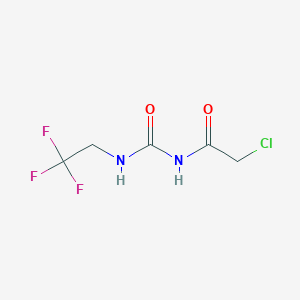 molecular formula C5H6ClF3N2O2 B2744413 2-氯-N-{[(2,2,2-三氟乙基)氨基]甲酰}乙酰胺 CAS No. 870692-94-7