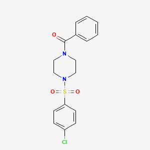 molecular formula C17H17ClN2O3S B2744414 {4-[(4-Chlorophenyl)sulfonyl]piperazino}(phenyl)methanone CAS No. 333757-02-1