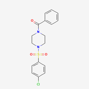 molecular formula C17H17ClN2O3S B2744414 1-Benzoyl-4-(4-chlorobenzenesulfonyl)piperazine CAS No. 333757-02-1