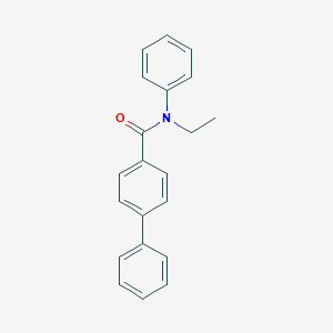 molecular formula C21H19NO B274442 N-ethyl-N-phenylbiphenyl-4-carboxamide 