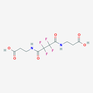 molecular formula C10H12F4N2O6 B274443 N-{4-[(2-carboxyethyl)amino]-2,2,3,3-tetrafluoro-4-oxobutanoyl}-beta-alanine 