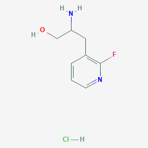 molecular formula C8H12ClFN2O B2744433 2-Amino-3-(2-fluoropyridin-3-yl)propan-1-ol;hydrochloride CAS No. 2416243-31-5
