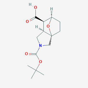 molecular formula C14H21NO5 B2744435 外消旋-(3aS,6R,7R,7aR)-2-(叔丁氧羰基)辛氢-3a,6-环氧异吲哚-7-羧酸 CAS No. 1445949-61-0