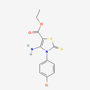 Ethyl 4-amino-3-(4-bromophenyl)-2-thioxo-2,3-dihydro-1,3-thiazole-5-carboxylate