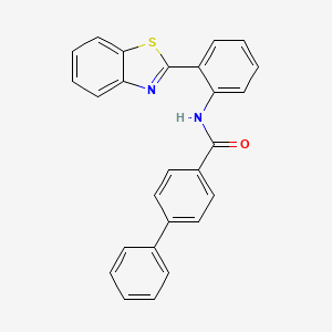 molecular formula C26H18N2OS B2744438 N-(2-(苯并[d]噻唑-2-基)苯基)-[1,1'-联苯]-4-羧酰胺 CAS No. 314028-15-4