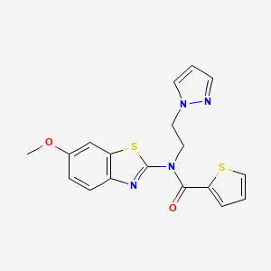 N-(2-(1H-pyrazol-1-yl)ethyl)-N-(6-methoxybenzo[d]thiazol-2-yl)thiophene-2-carboxamide