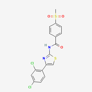 N-(4-(2,4-dichlorophenyl)thiazol-2-yl)-4-(methylsulfonyl)benzamide