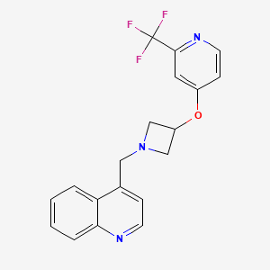 4-[[3-[2-(Trifluoromethyl)pyridin-4-yl]oxyazetidin-1-yl]methyl]quinoline