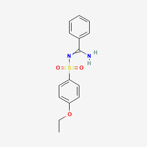 molecular formula C15H16N2O3S B2744448 N'-((4-ethoxyphenyl)sulfonyl)benzimidamide CAS No. 327096-02-6