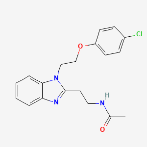 molecular formula C19H20ClN3O2 B2744449 N-(2-{1-[2-(4-chlorophenoxy)ethyl]-1H-benzimidazol-2-yl}ethyl)acetamide CAS No. 696600-23-4
