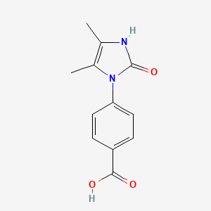 molecular formula C12H12N2O3 B2744456 4-(4,5-Dimethyl-2-oxo-2,3-dihydro-1H-imidazol-1-yl)benzoic acid CAS No. 31409-39-9