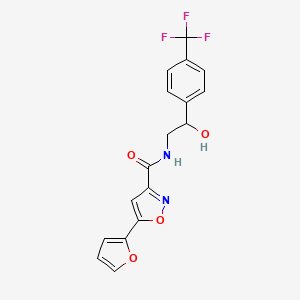 5-(furan-2-yl)-N-(2-hydroxy-2-(4-(trifluoromethyl)phenyl)ethyl)isoxazole-3-carboxamide