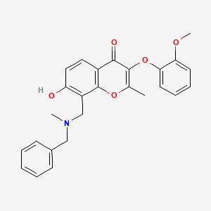 8-((benzyl(methyl)amino)methyl)-7-hydroxy-3-(2-methoxyphenoxy)-2-methyl-4H-chromen-4-one